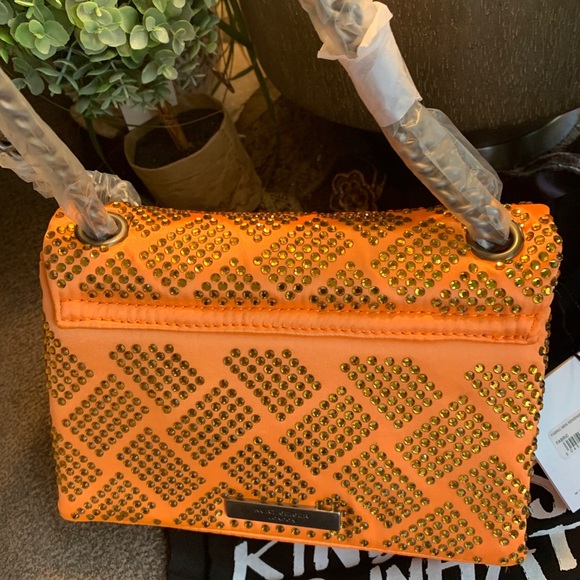 Authentic KURT GEIGER LONDON CRYSTAL COTTON CONVERTIBLE CROSBY/SHOULDER - Picture 7 of 15